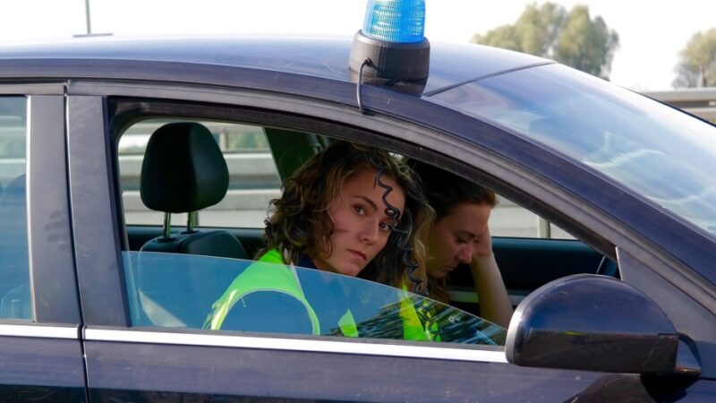 Wypadek drogowy na rondzie Górczyńskim w Gorzowie z udziałem dwóch samochodów