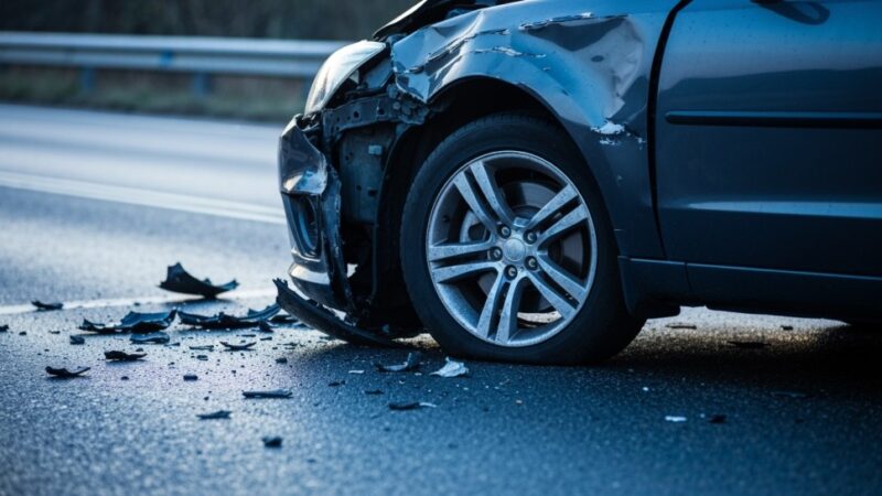 Wypadek na DK22: Zderzenie volkswagena z fordem koło Gorzowa, trzy osoby ranne