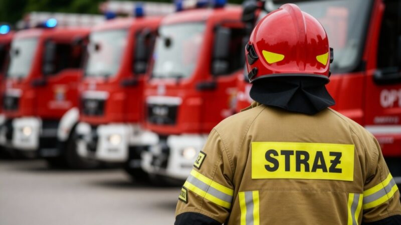 Komendant PSP odwiedza OSP Stare Polichno: rozmowy o nowym wozie i bezpieczeństwie społeczności