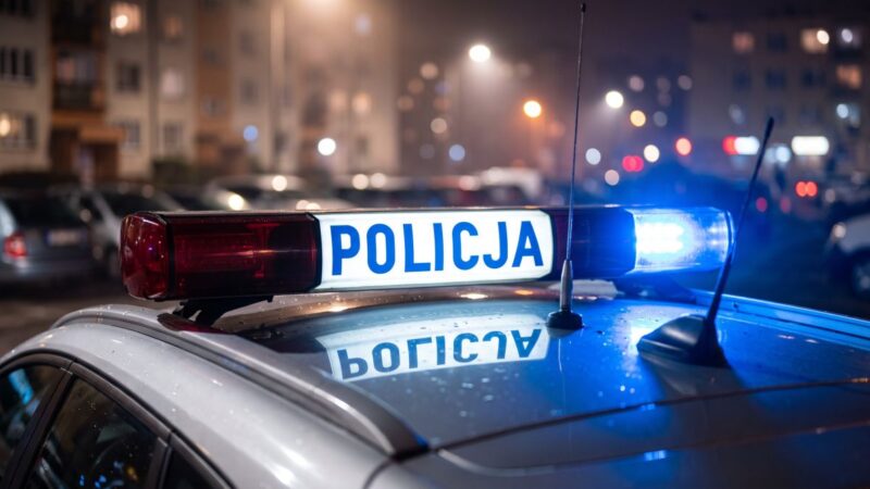 Policja kontroluje ciężarówki w Krośnie Odrzańskim