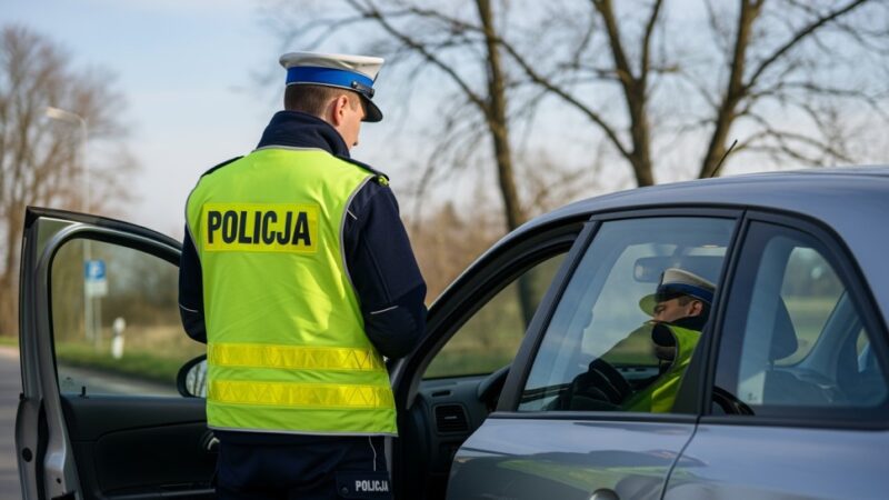 Driftujący 19-latek ukarany mandatem i bez prawa jazdy