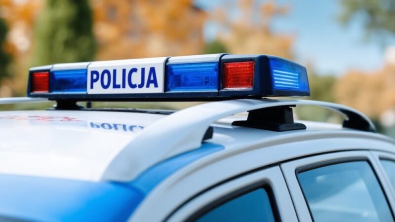 Mundurowi w akcji: Policjanci pomogli seniorowi wymienić koło w trasie